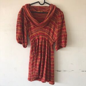 Vintage Veronica M Old School Knit Sweater Mini Dress Medium